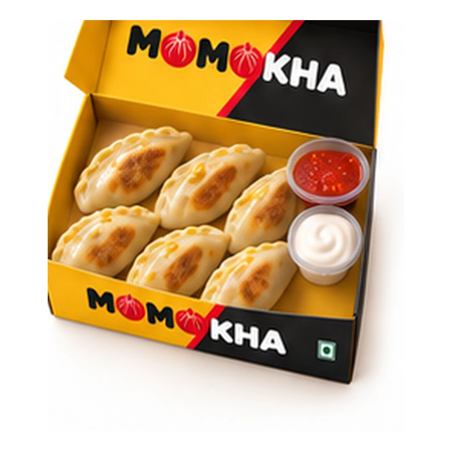 Pan Fried Cheese Corn Momo - maida-free momo